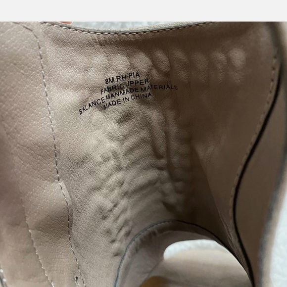 Ruff Hewn Boots Womens 8 M Pia Peep Toe Slingback Zip Bootie Brown Fabric Heels - Picture 7 of 10